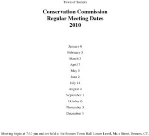 Icon of 2010 Conservation Meeting Schedule